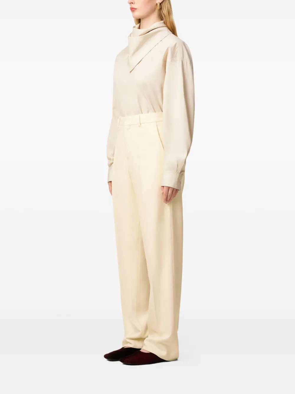 AMI Paris Wollen pantalon Beige