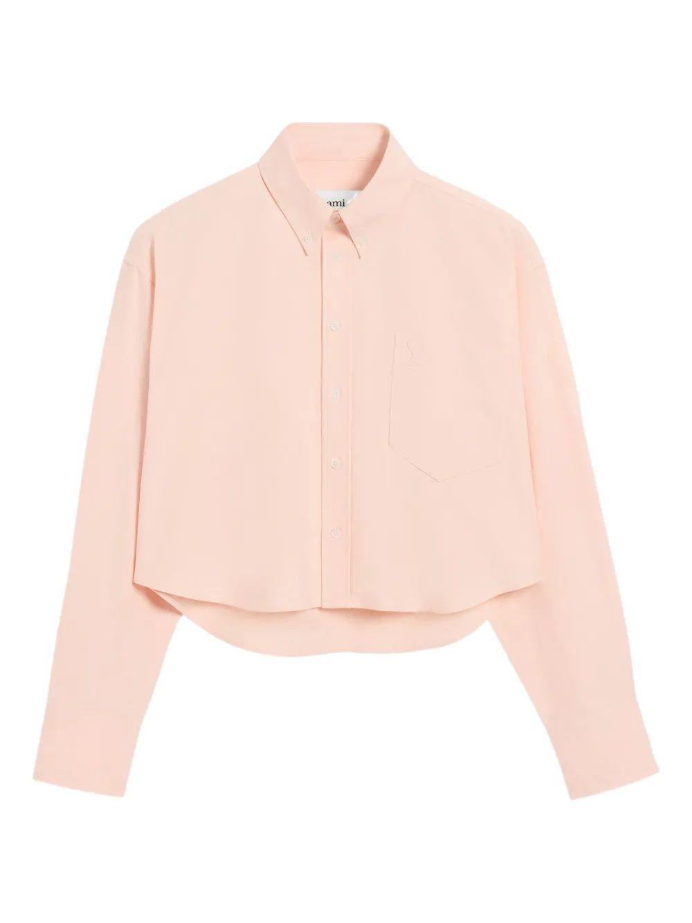 AMI Paris Blouse met geborduurd hart Roze