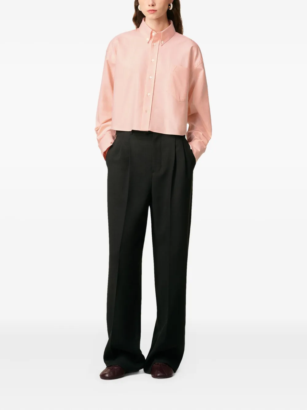AMI Paris heart-embroidered Oxford shirt | Shirts | Image 2