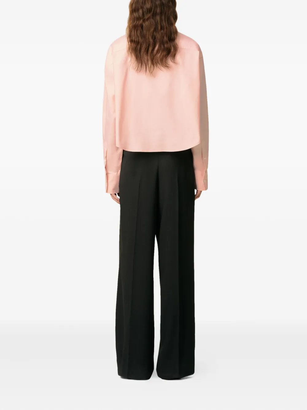 AMI Paris Blouse met geborduurd hart Roze