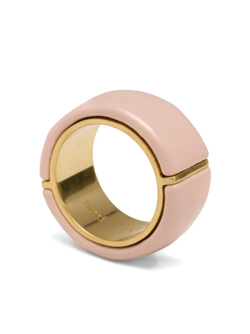 AMI Paris Anello con finitura martellata - Rosa