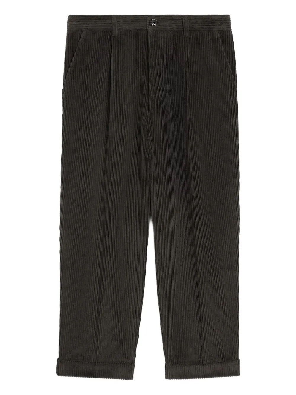 AMI Paris pleated cuffed trousers | Grey | Image 1