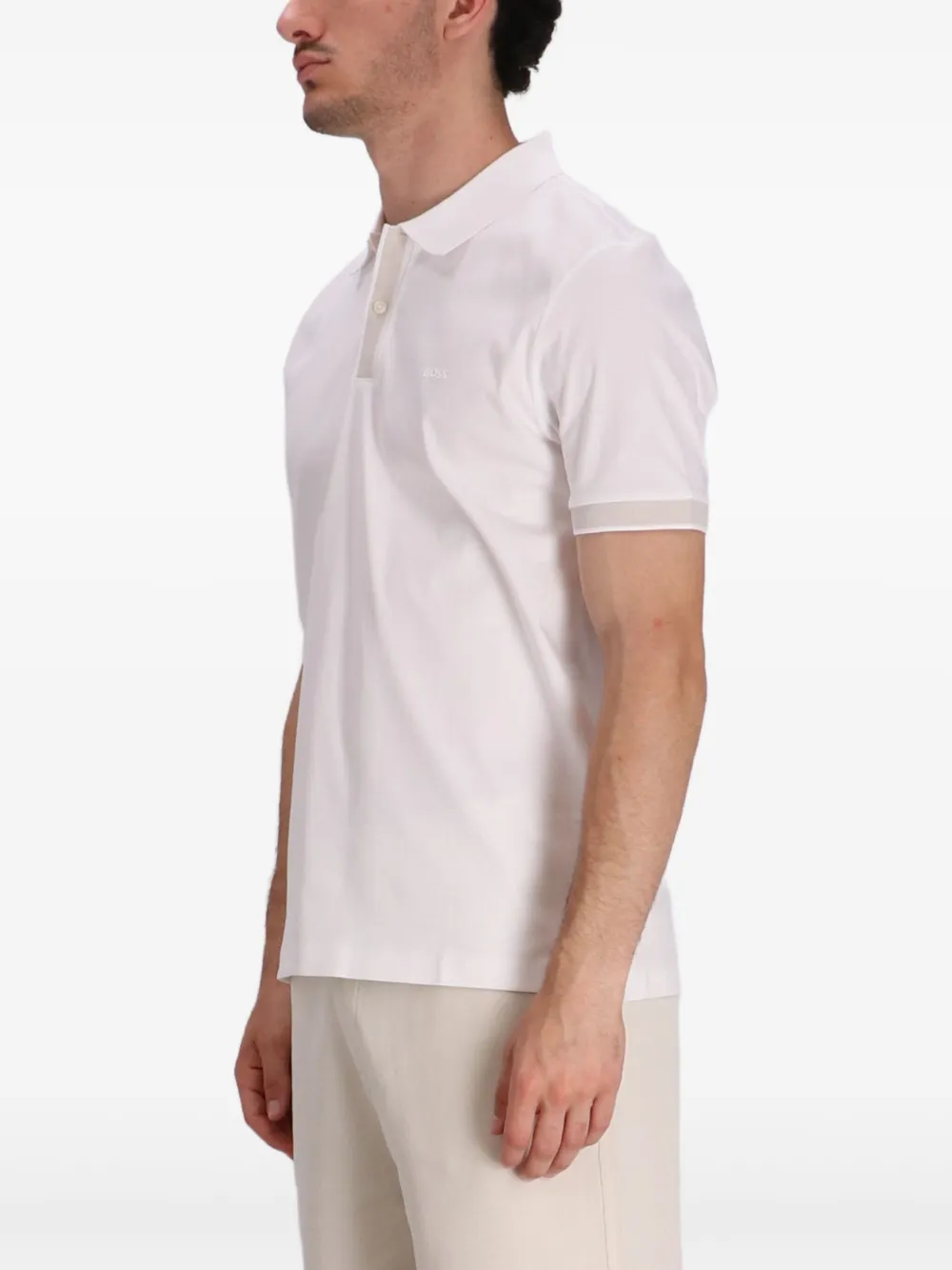 BOSS Katoenen poloshirt Wit