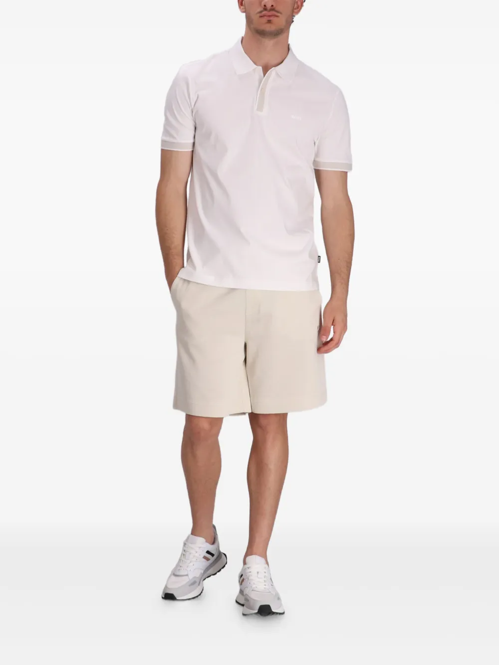 BOSS Katoenen poloshirt Wit