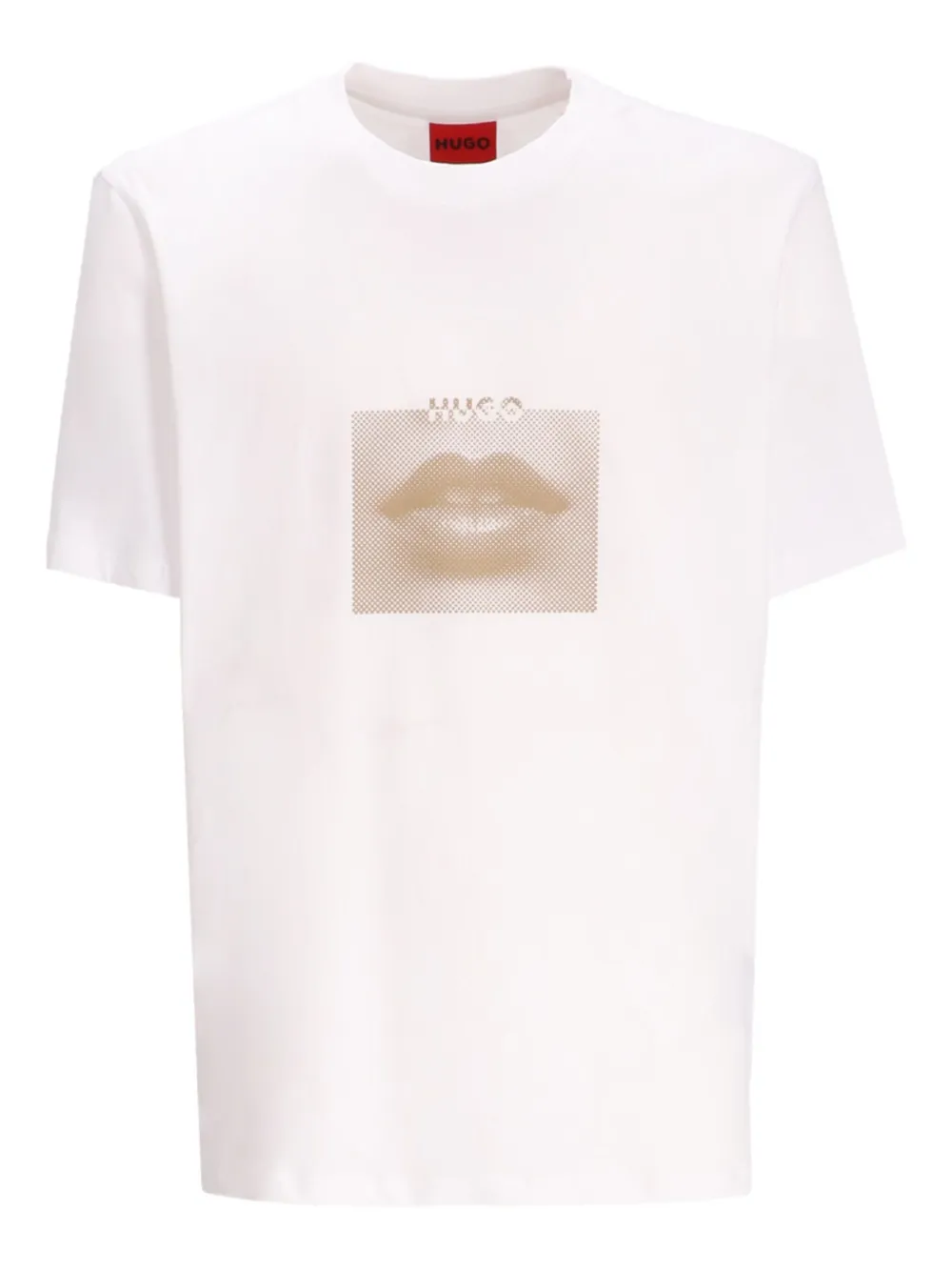 HUGO T-shirt met print Wit