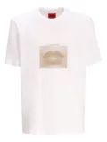 HUGO lips-print T-shirt - White