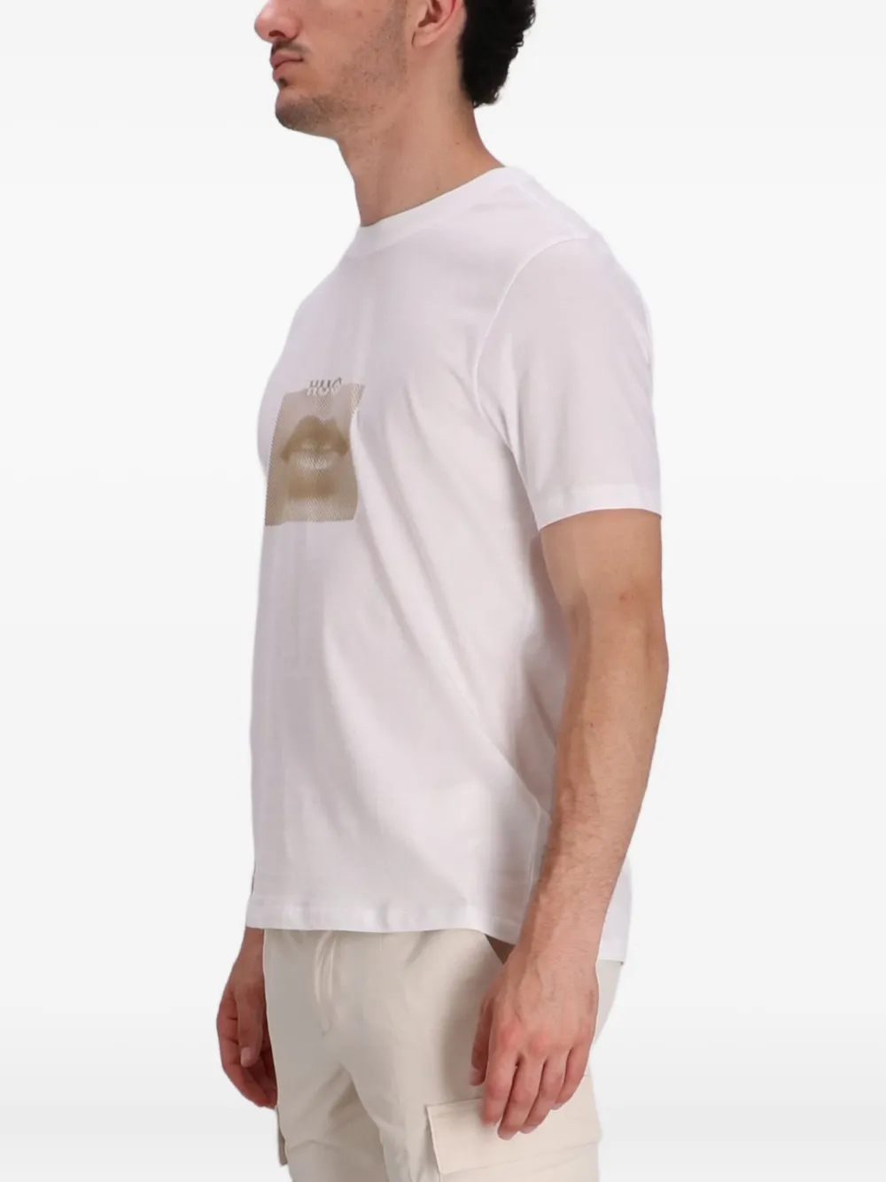 HUGO T-shirt met print Wit