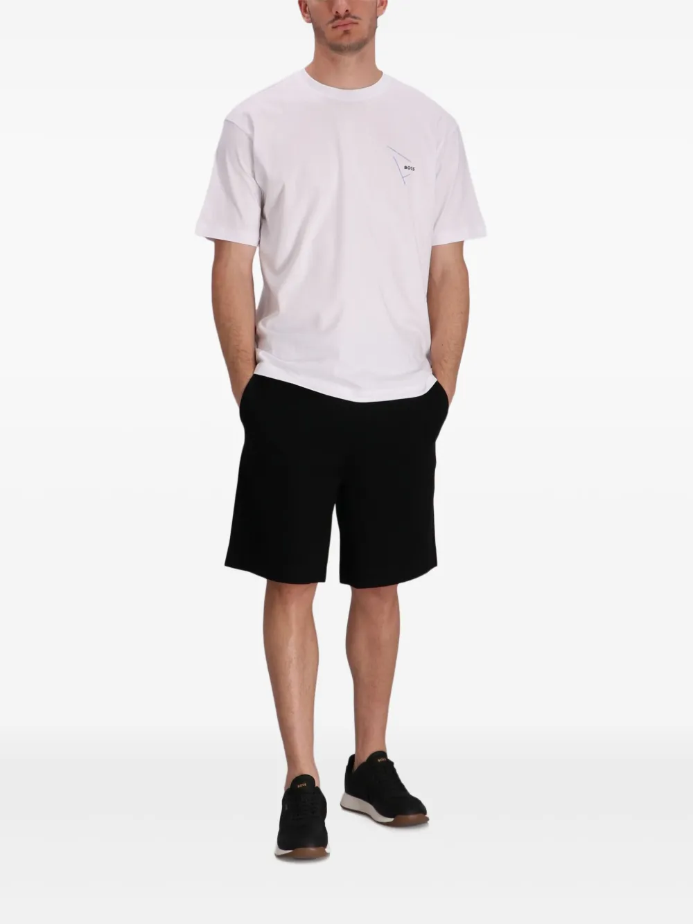 BOSS T-shirt met ronde hals - Wit