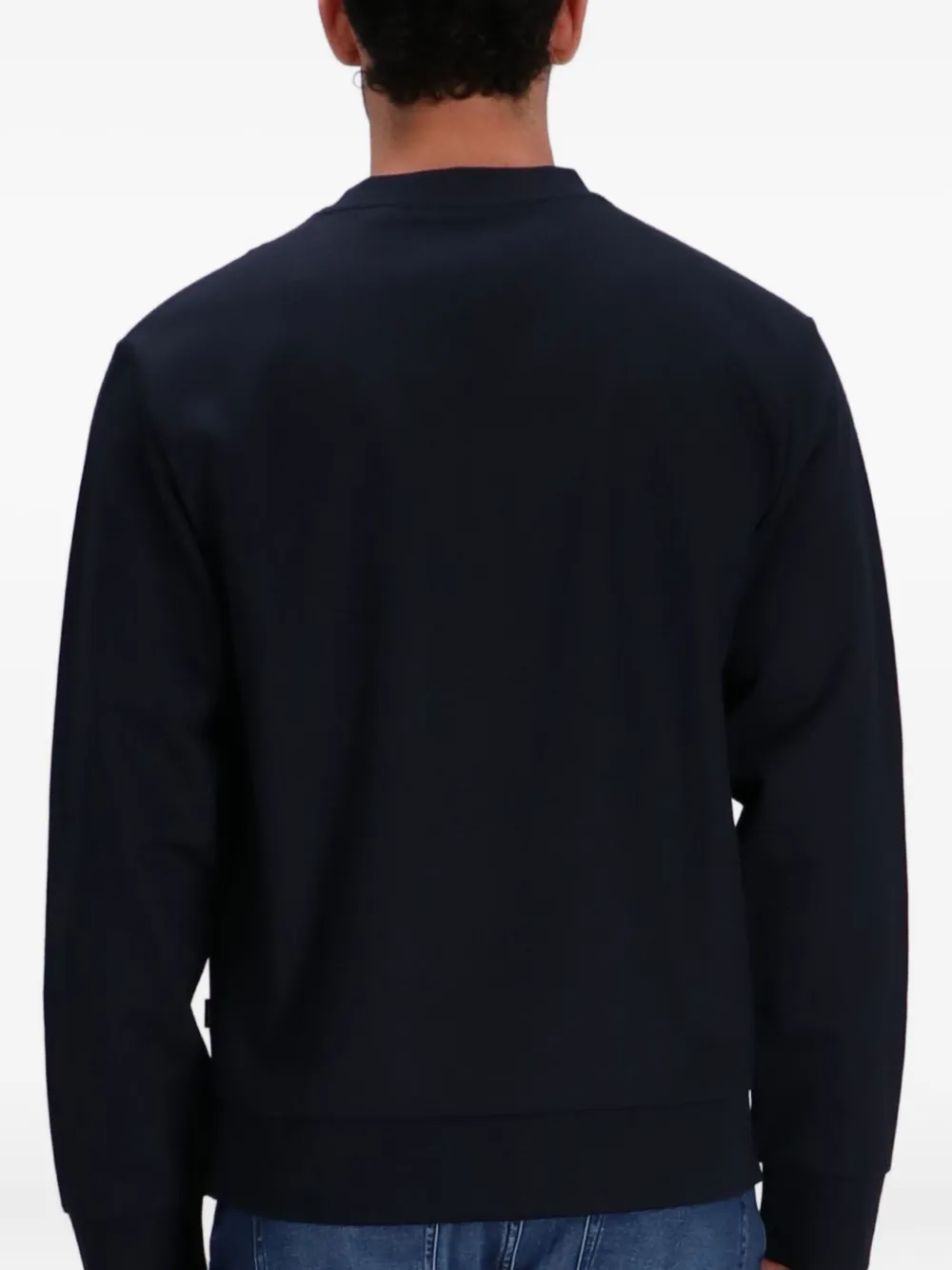 BOSS Sweater verfraaid met logo Blauw