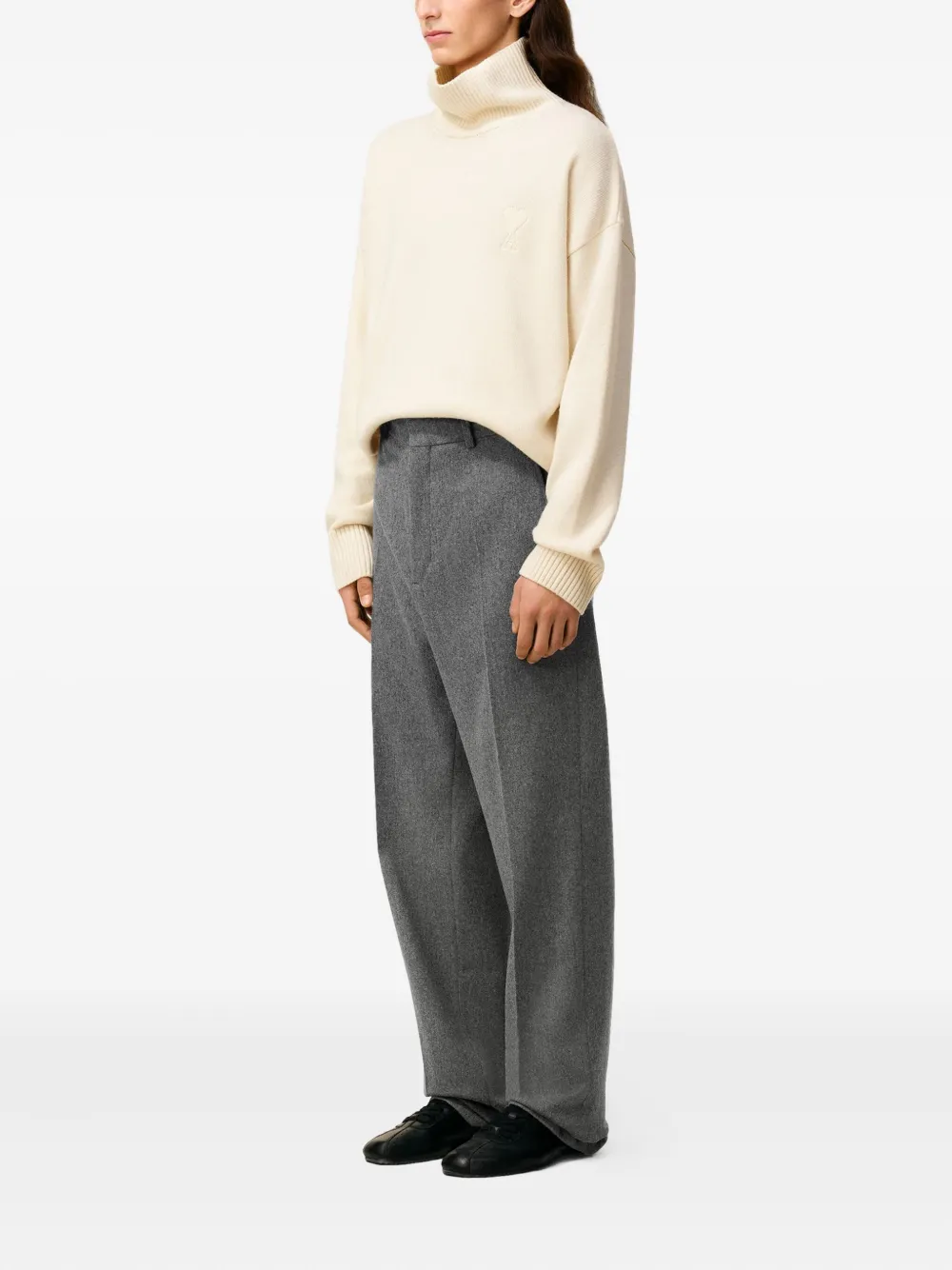 AMI Paris Geplooide pantalon Grijs