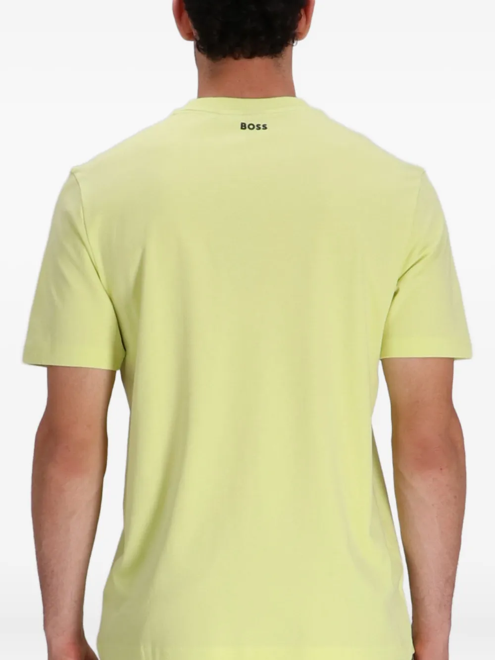 BOSS T-shirt met logoprint Groen
