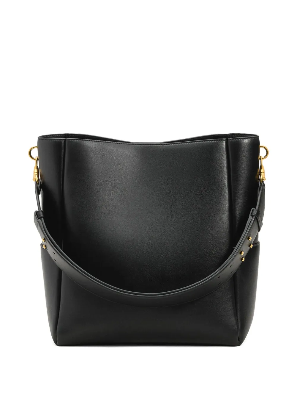 Ami Alexandre Mattiussi Black Smooth Leather Carrousel Bucket Bag Black In Black