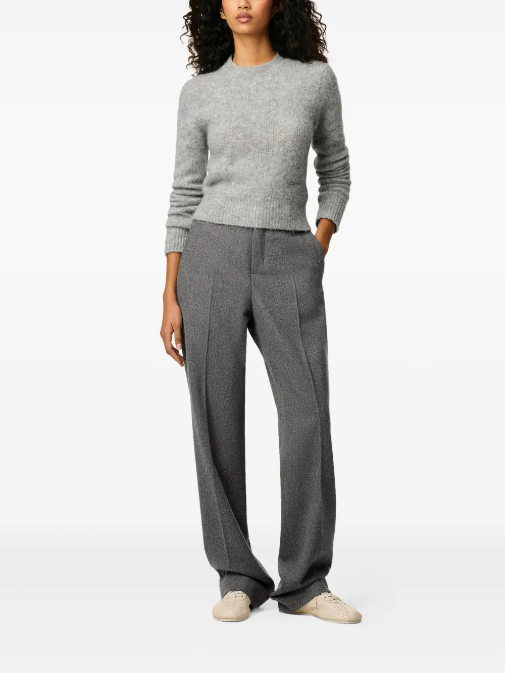 AMI Paris Wollen pantalon Grijs