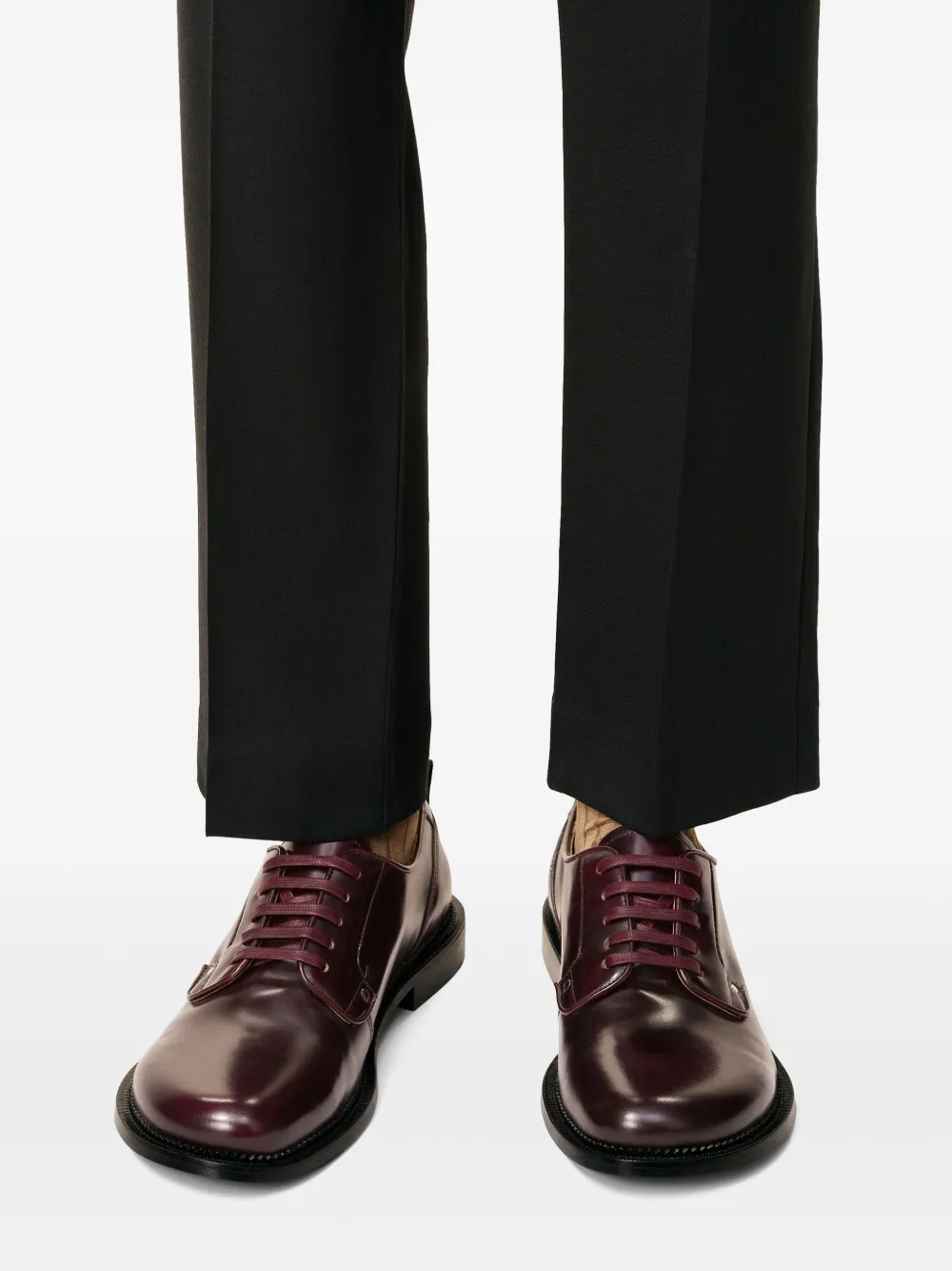 AMI Paris leather derby shoes Red