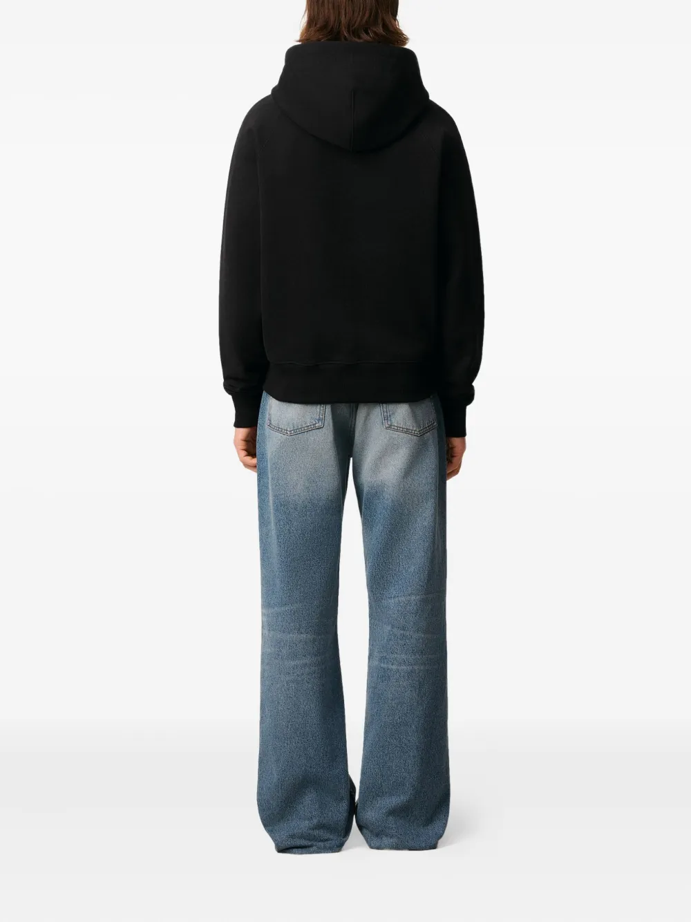 AMI Paris Hoodie met rits Zwart