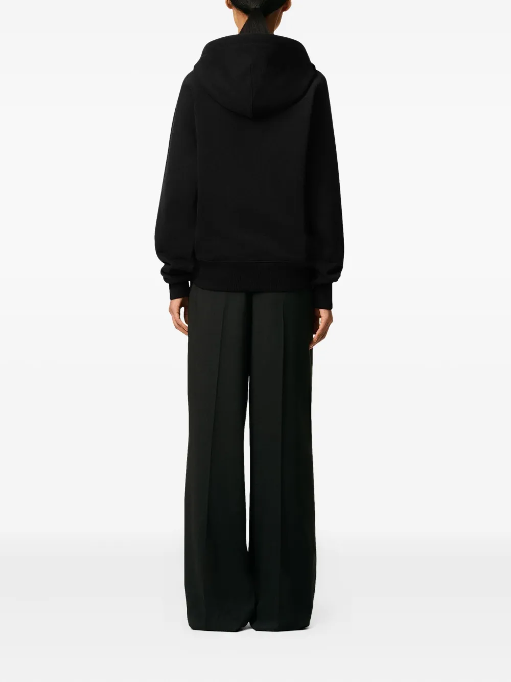 AMI Paris Hoodie met rits Zwart