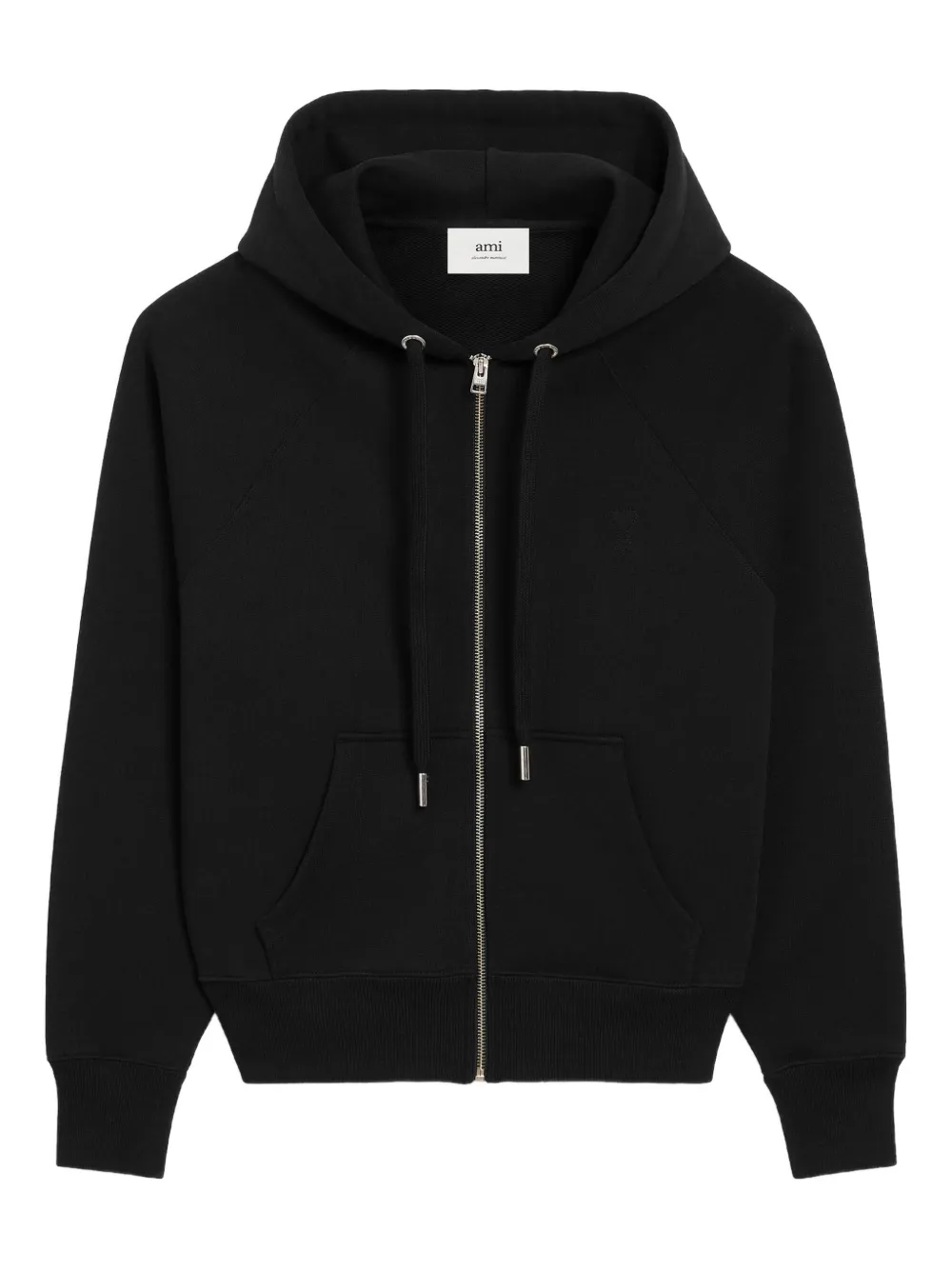 AMI Paris Hoodie met rits Zwart