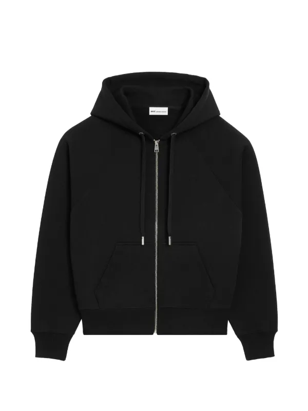AMI PARIS A ロゴ ジップアップパーカー ブラック ユニセックスLL AMI Paris Ami De Coeur ジップアップ パーカー | ブラック | FARFETCH JP