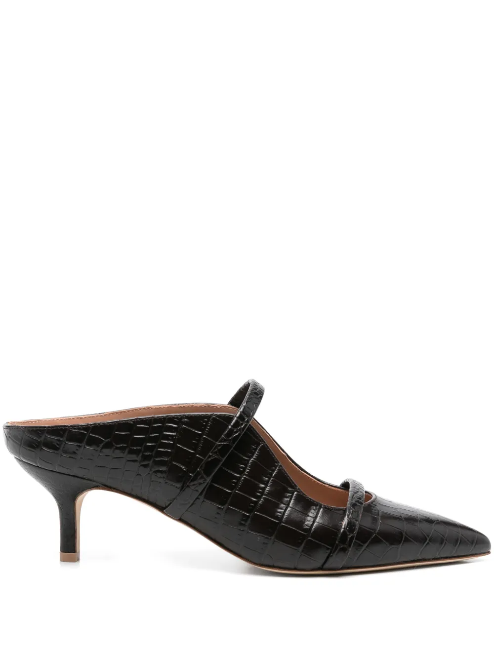 Malone Souliers 60mm Maureen pointed strap mules Bruin
