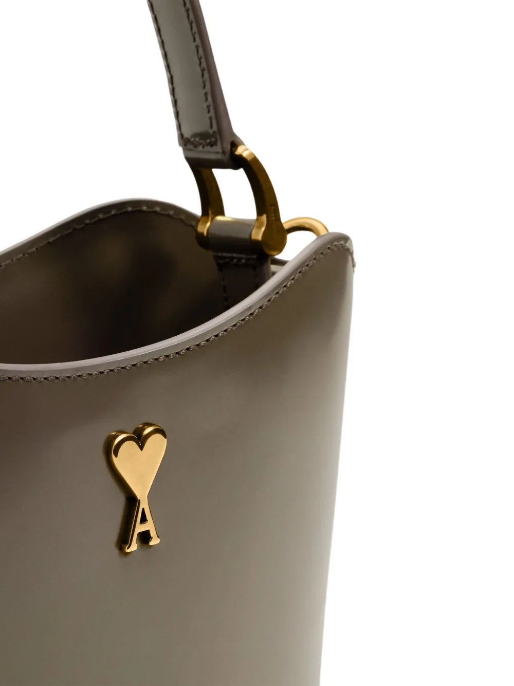 AMI Paris mini bucket-tas Grijs