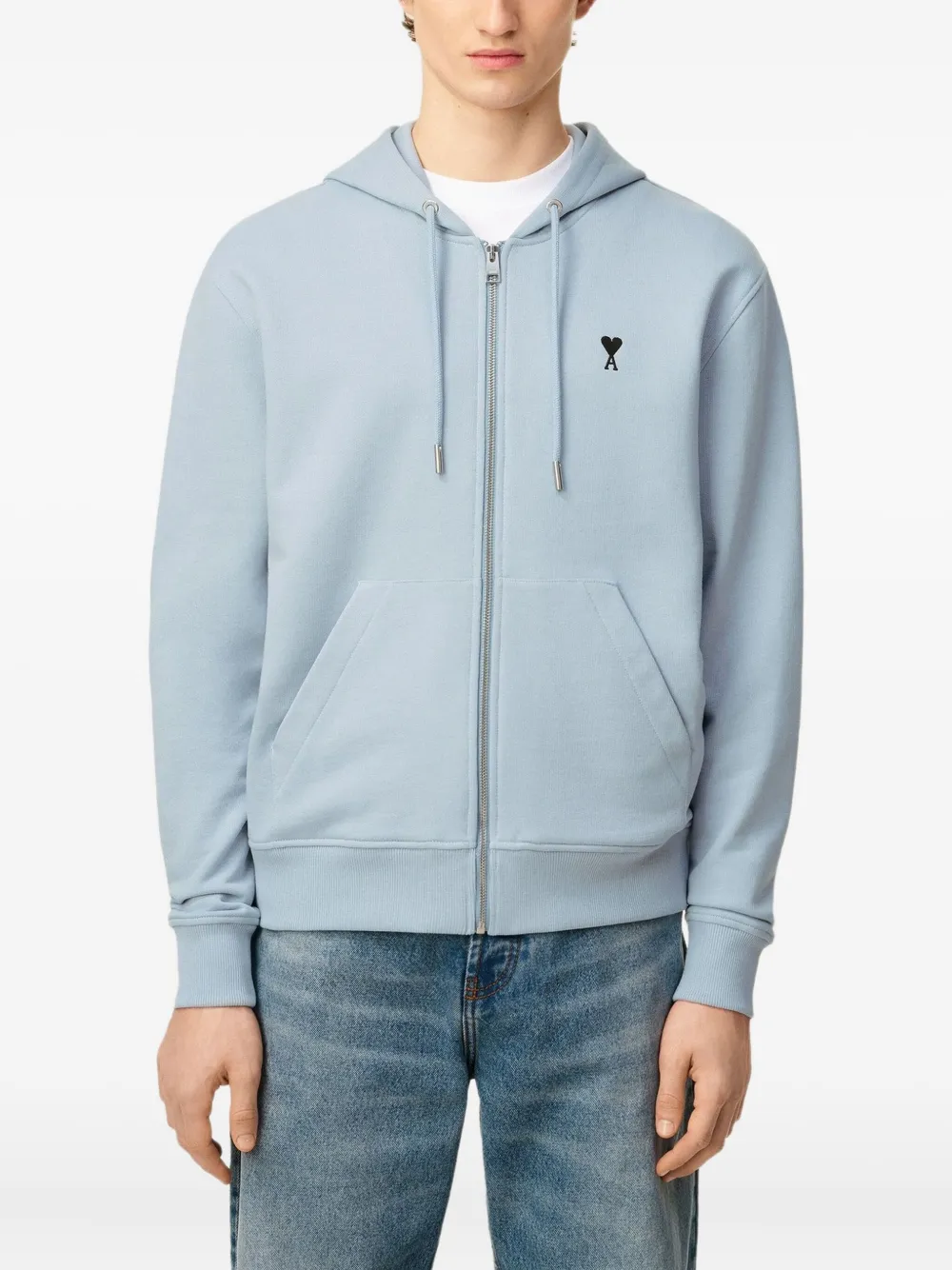 AMI Paris Ami De Coeur hoodie met rits Blauw