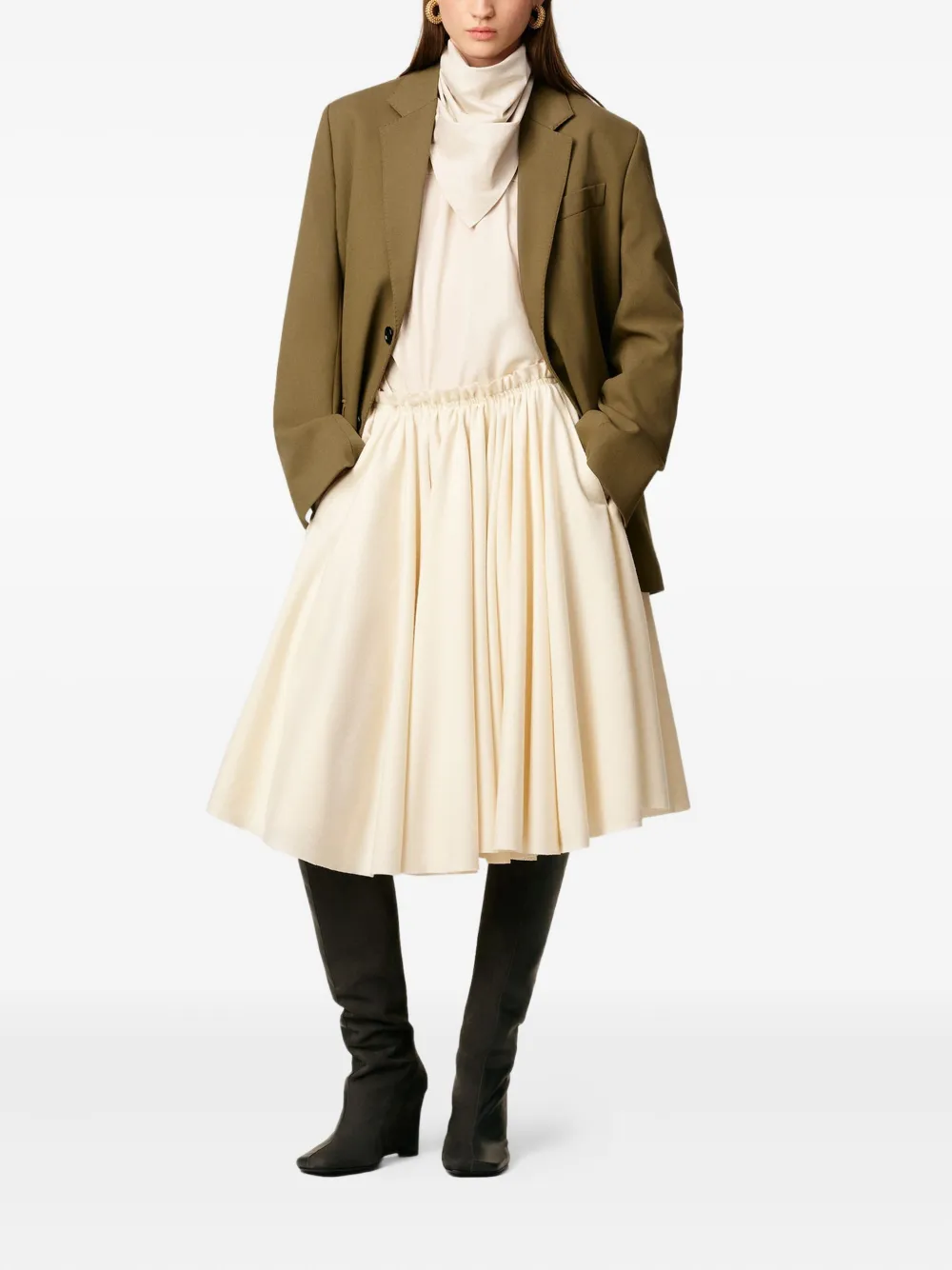 AMI Paris Blazer met enkele rij knopen Groen