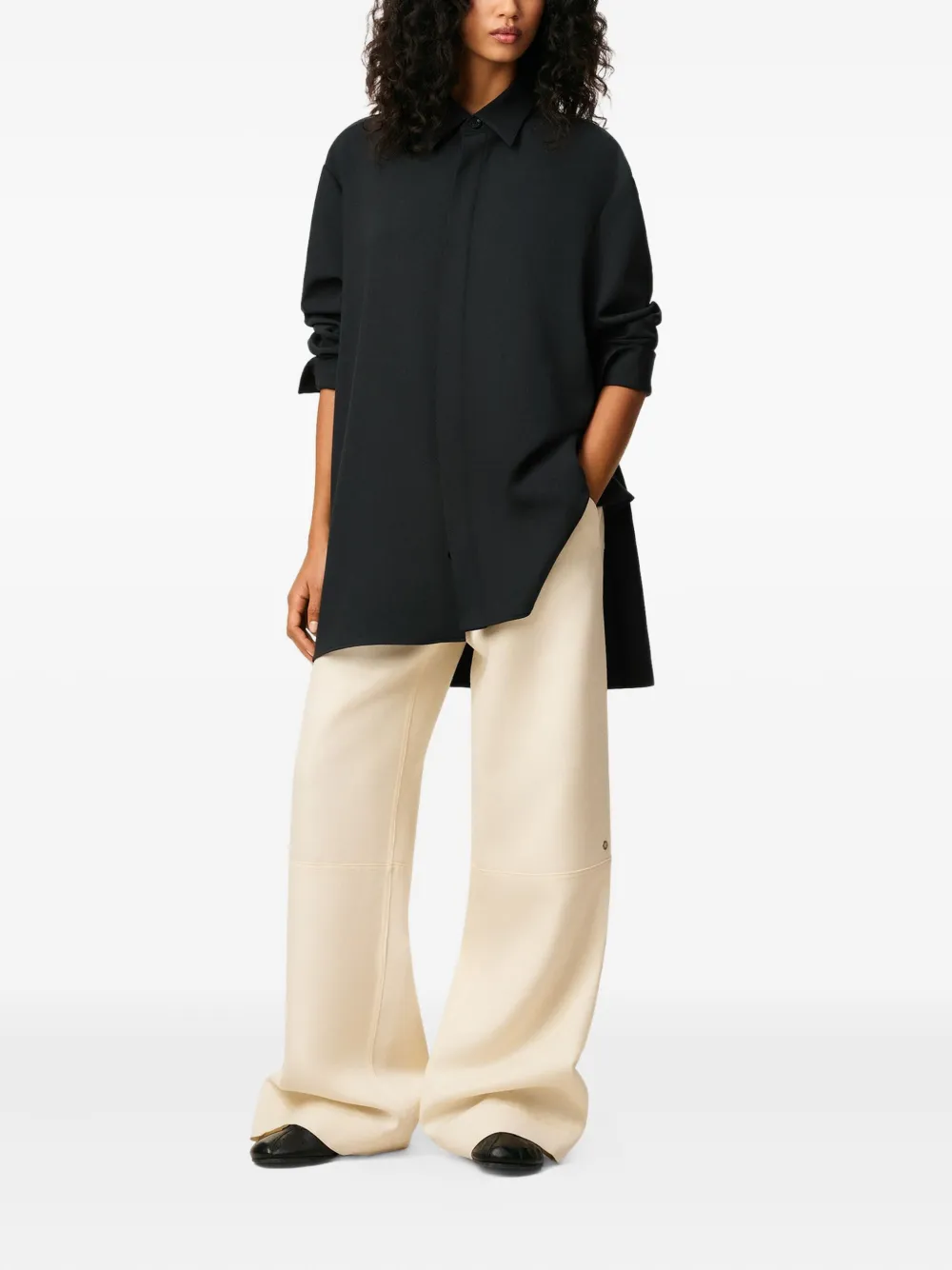 AMI Paris Slim-fit overhemd - Zwart