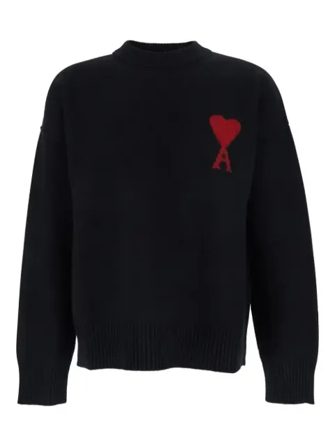 AMI Paris Ami De Coeur crew-neck wool sweater