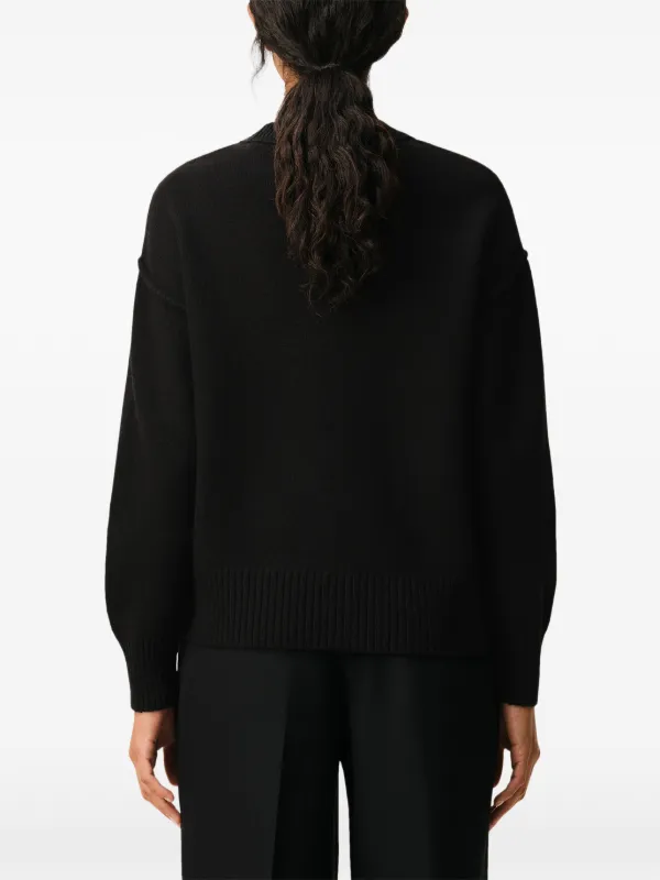 AMI Paris Ami De Coeur クルーネックセーター | ブラック | FARFETCH JP