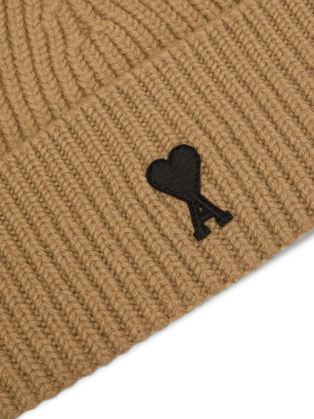 AMI Paris Ami De Coeur wollen muts Bruin