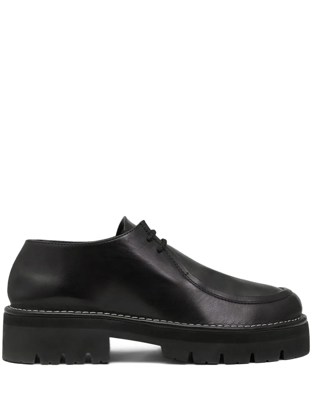 Ami Alexandre Mattiussi Anatomical Platform Derby Shoes In Black