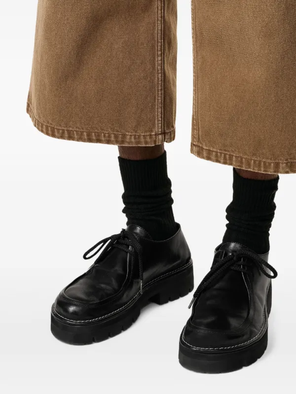 靴 AMI PARIS LUG SOLE DERBIES 42 AMI Paris Anatomical Platform Derby Shoes | Black | FARFETCH ID