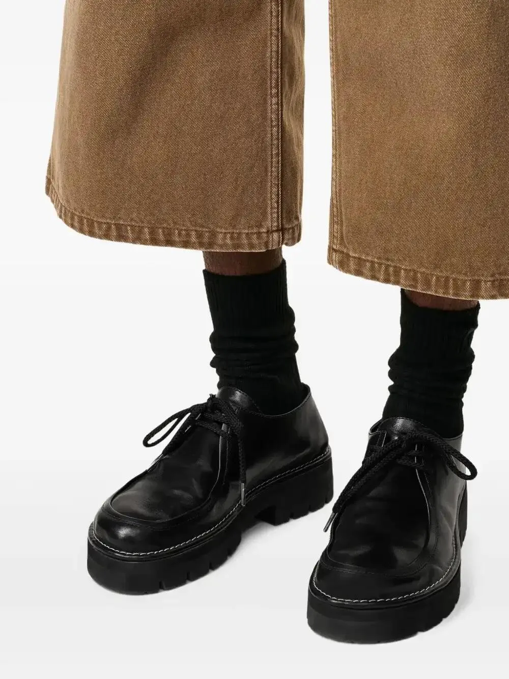 AMI Paris Anatomical Platform Derby Shoes | Black | FARFETCH