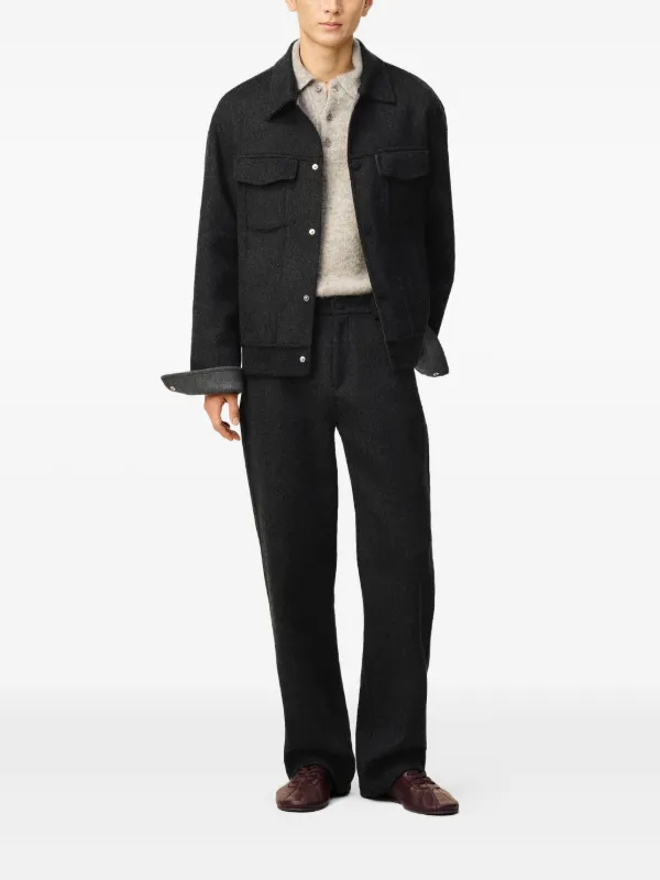 AMI Paris ウール トラッカージャケット | グレー | FARFETCH JP AMI Paris ウール トラッカージャケット | グレー | FARFETCH JP