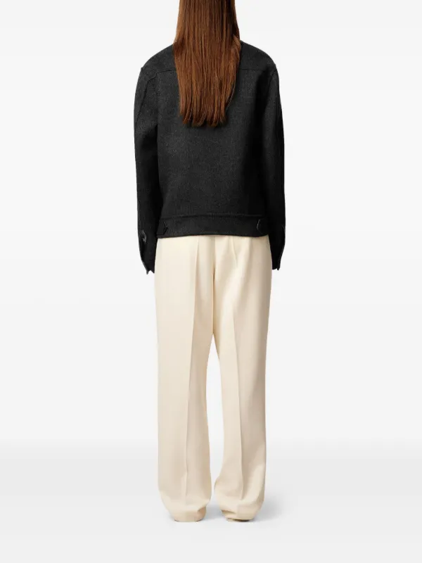 AMI Paris ウール トラッカージャケット | グレー | FARFETCH JP