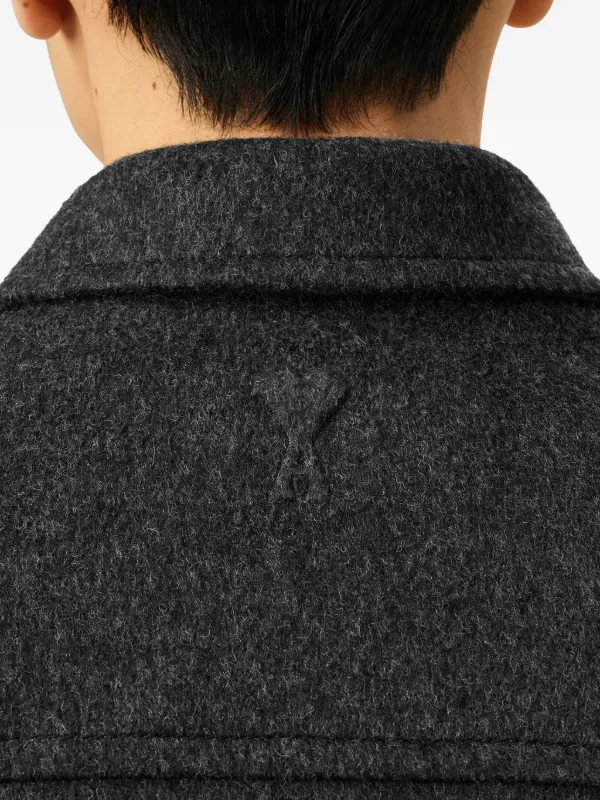 AMI Paris ウール トラッカージャケット | グレー | FARFETCH JP