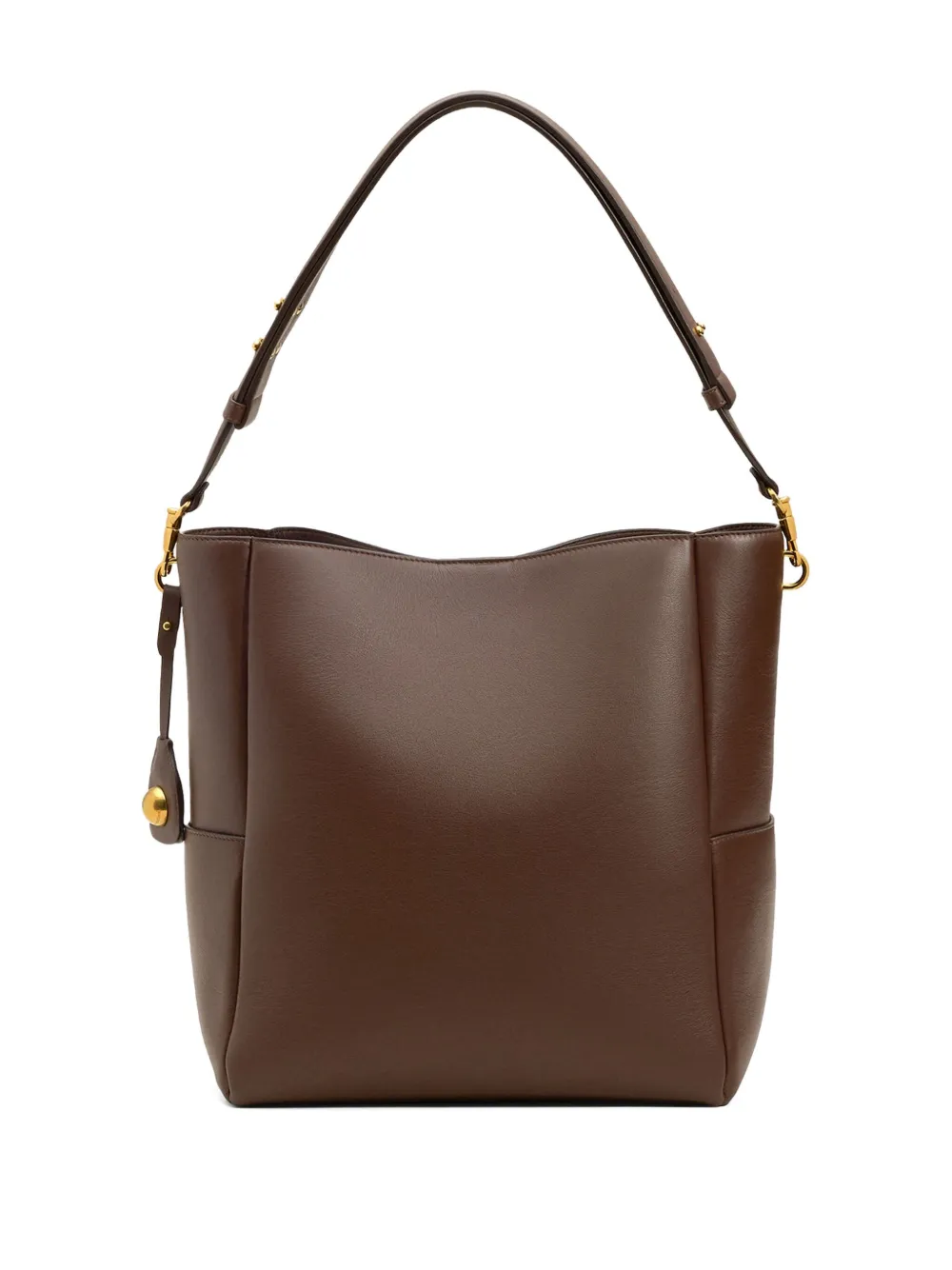 Ami Alexandre Mattiussi Brown Smooth Leather Carrousel Bucket Bag Brown In Brown