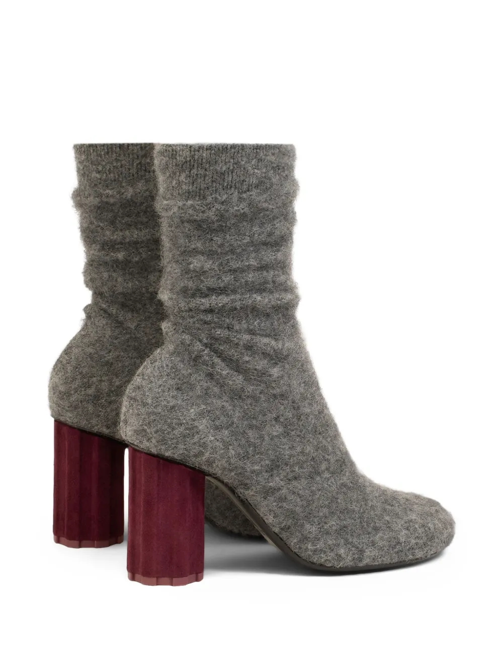 AMI Paris 120mm Piano ankle boots Grey