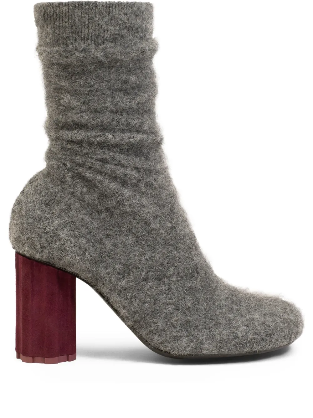 AMI Paris 120mm Piano ankle boots Grey
