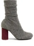 AMI Paris 120mm Piano ankle boots - Grey