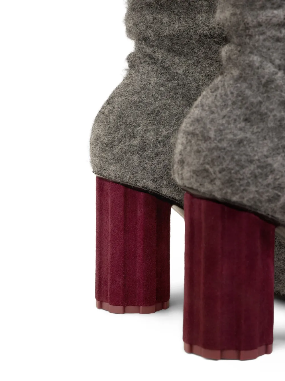 AMI Paris 120mm Piano ankle boots Grey