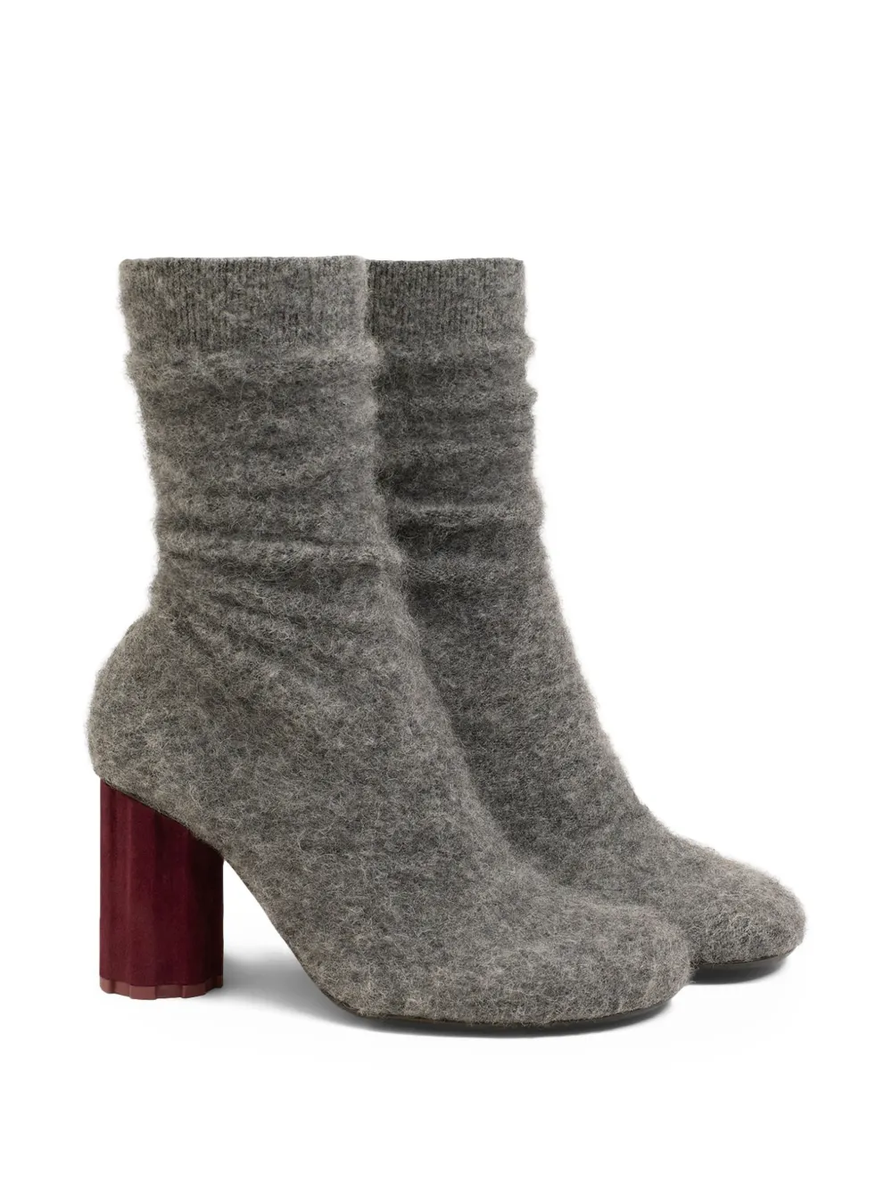 AMI Paris 120mm Piano ankle boots Grey