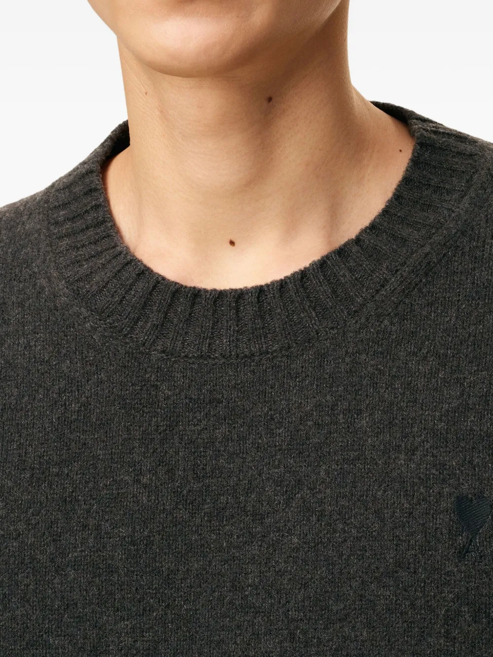 AMI Paris Maglione Ami-De-Coeur girocollo - Grigio