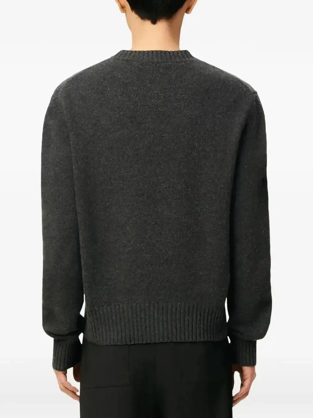 AMI Paris Ami De Coeur trui met ronde hals Grijs