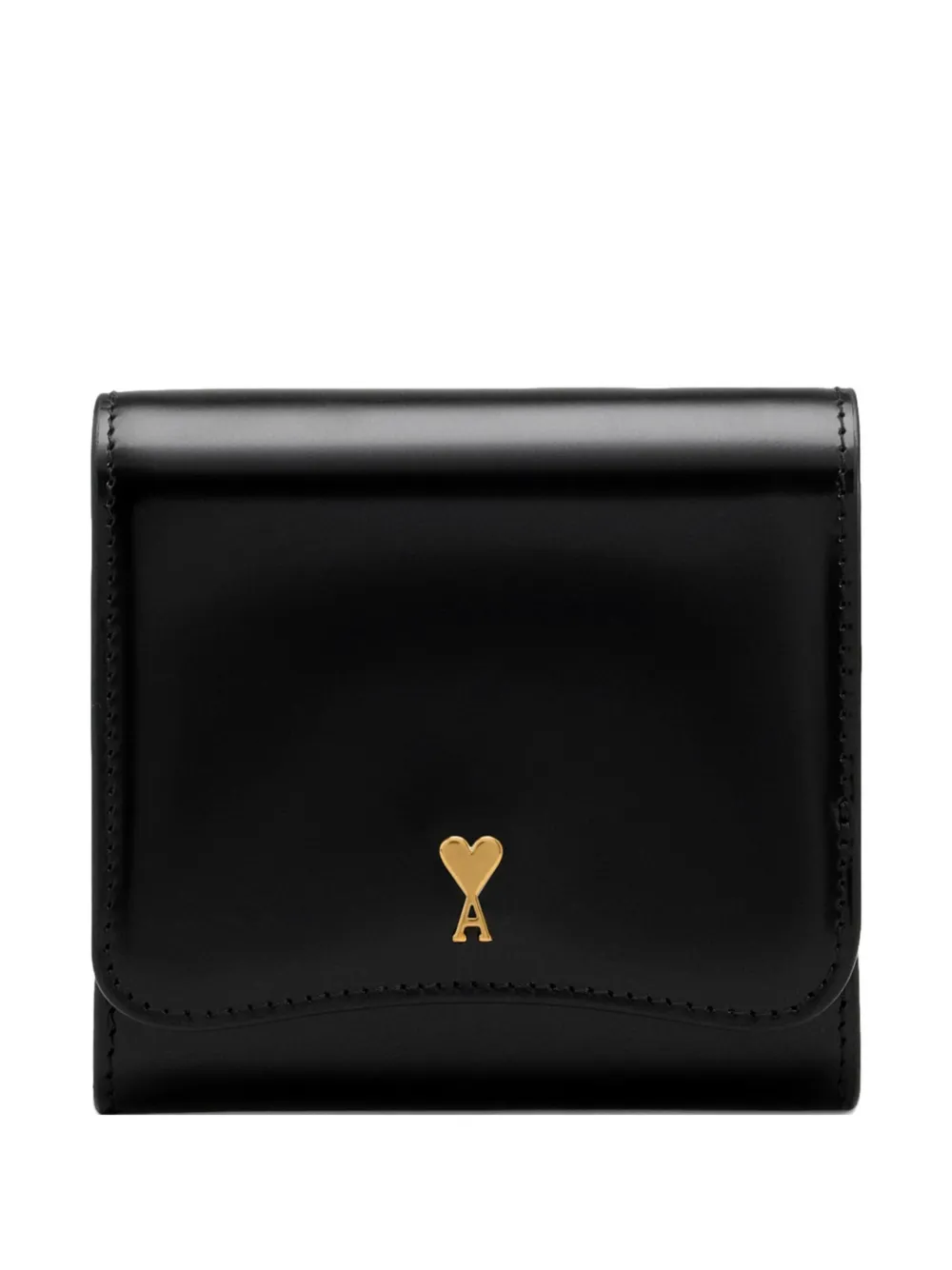 Ami Alexandre Mattiussi Paris Paris Leather Wallet In Black