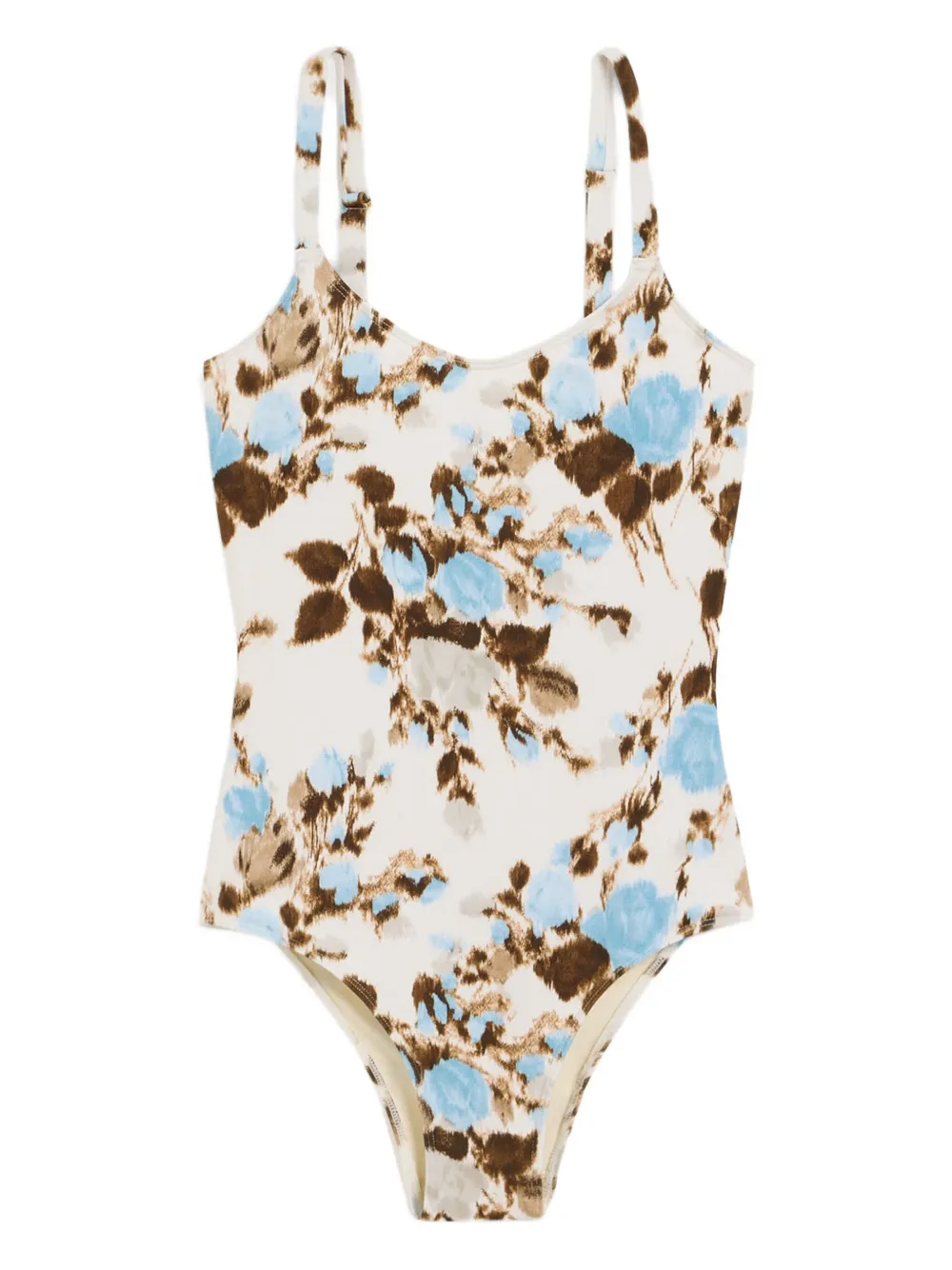 AMI Paris Costume da bagno a fiori - Toni neutri