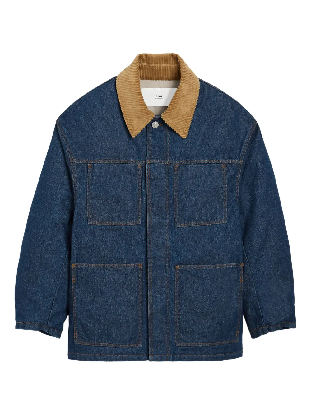 AMI Paris padded cotton worker jacket | Blue | Image 1