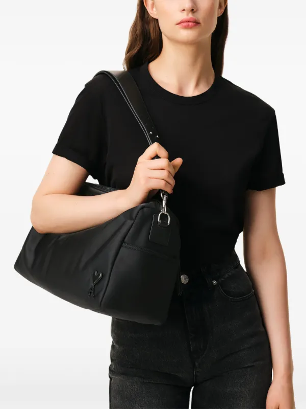 AMI Paris Large Marcel Shoulder Bag | Black | FARFETCH