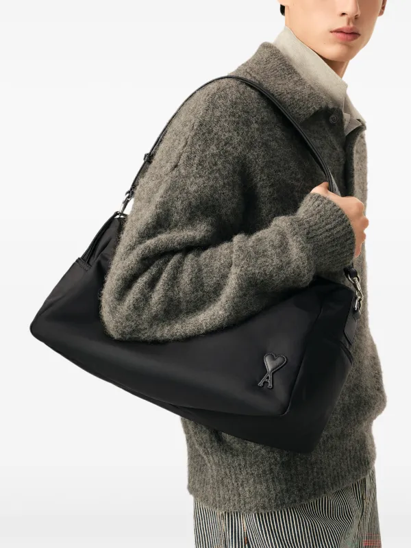 AMI Paris Large Marcel Shoulder Bag | Black | FARFETCH