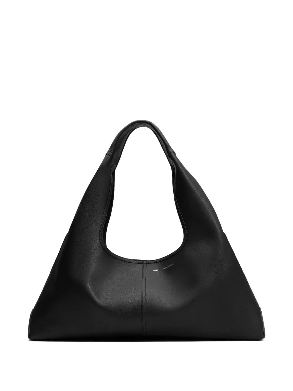 AMI Paris Etienne leather trapezoid shoulder bag | Black | Image 1